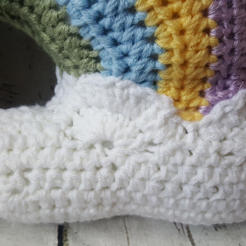 Crochet Rainbow Throw Pillow/Nursery decor - Picture 16 of 16